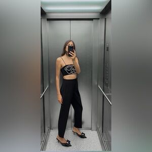 Zara black pants with a high waist